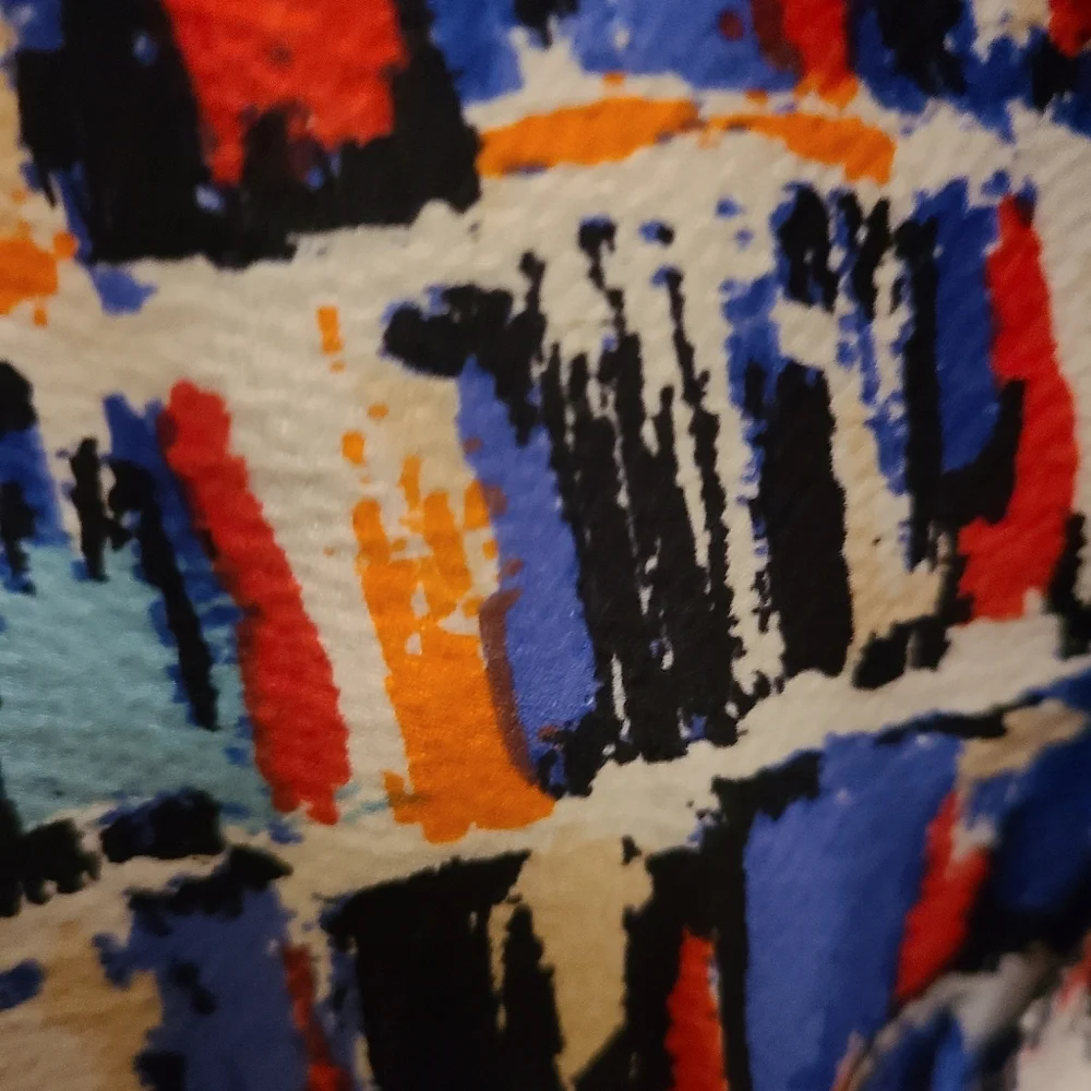 KATE SPADE Multicolored Brush Stroke Print Sleeveless 100%‎ Silk Dress - Size 6